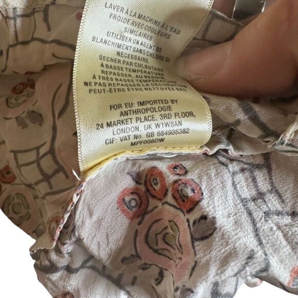 Anthro Floreat peasant blouse top 10 - Picture 14 of 14